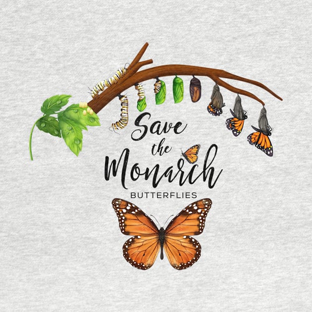 Save the Monarch Butterflies by WalkingMombieDesign